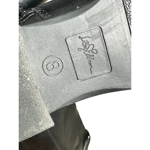 Libby Edelman Over The Knee Black Riding Boot Size 8 Tall Zip Equestrian Style - Picture 11 of 14